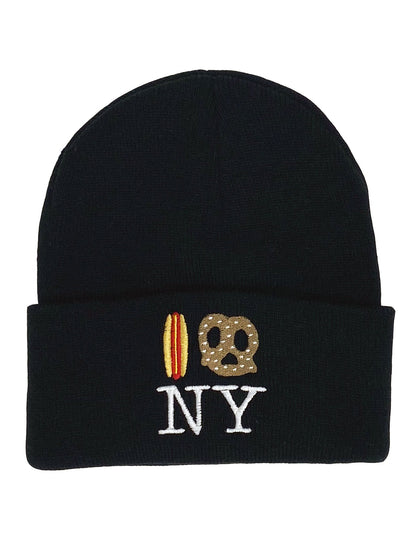 Hot Dog Pretzel NY Knit Beanie - Twinkle Twinkle Little One