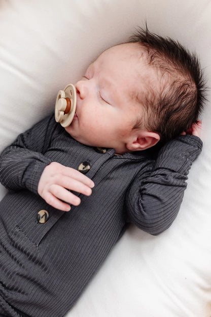 Lou Lou & Company Hudson Ribbed Knotted Gown - Twinkle Twinkle Little One