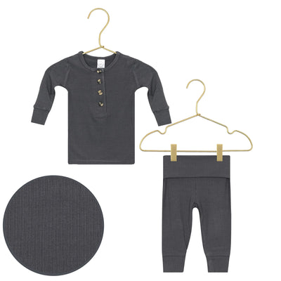 Lou Lou & Company Hudson Ribbed Top, Bottom + Hat Set - Twinkle Twinkle Little One