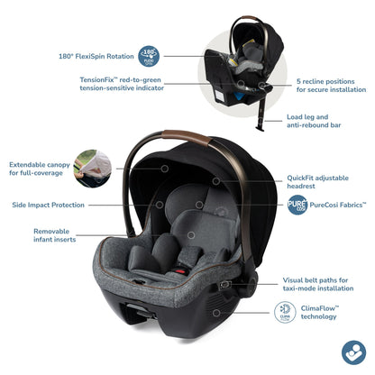 Maxi-Cosi Peri 180° Rotating Infant Car Seat - Twinkle Twinkle Little One