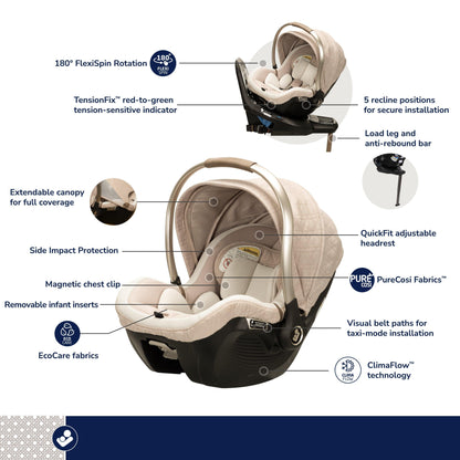 Maxi-Cosi Kindred Peri 180° Rotating Infant Car Seat - Twinkle Twinkle Little One