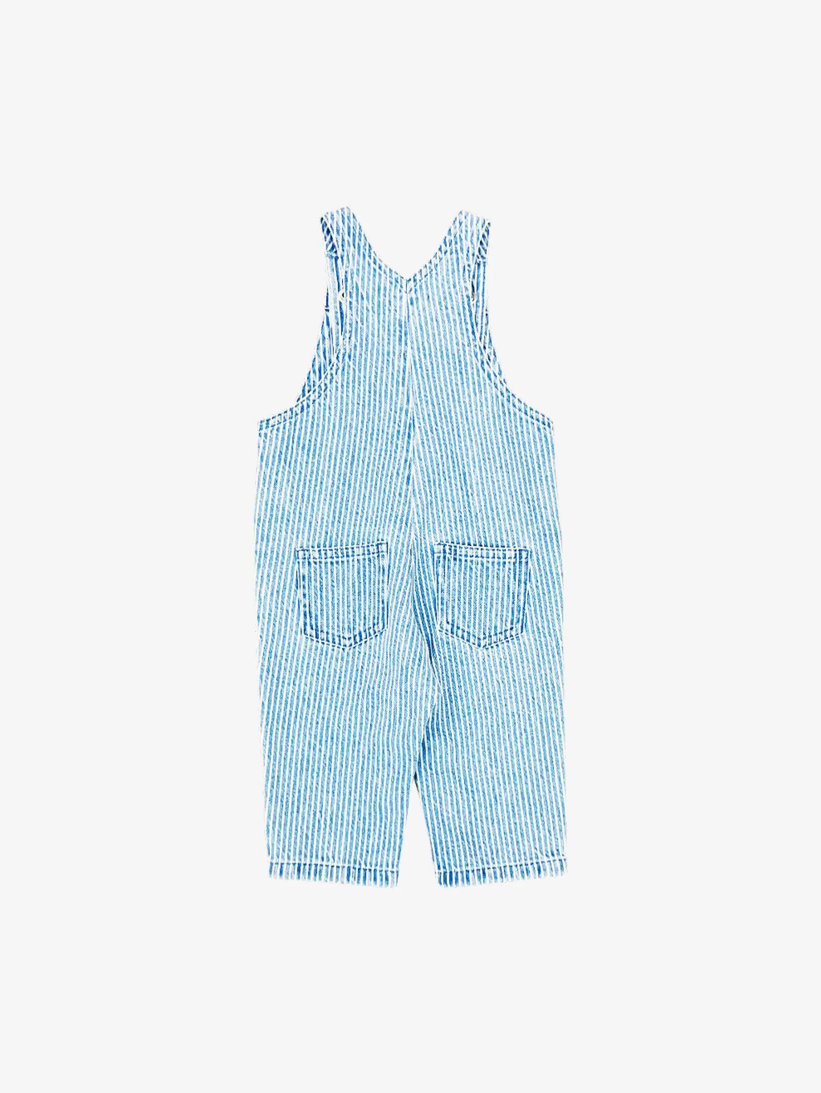 James Striped Long Overalls