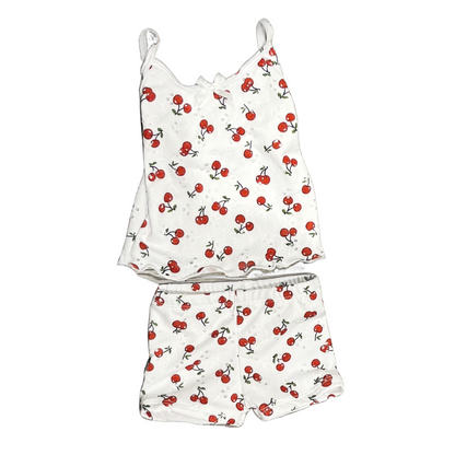 Lettuce Edge Cami Top & Booty Short - Eyelet Cherries - Twinkle Twinkle Little One
