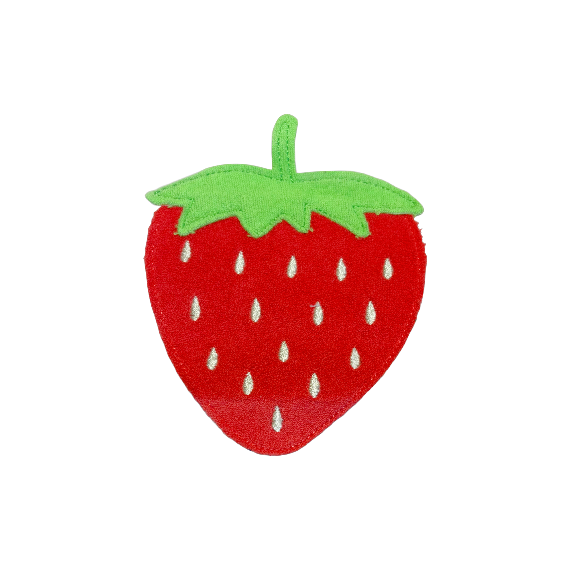 Strawberry Applique Confetti Bubble - Pale Pink