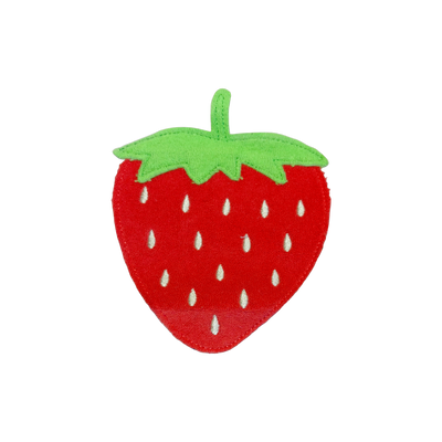 Strawberry Applique Confetti Bubble - Pale Pink