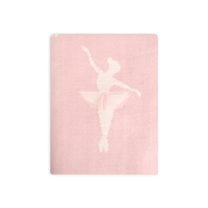 Ballerina Tutu 3D Organic Cotton - Jacquard Sweater Knit Baby Blankets