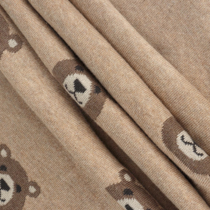 Bear - Organic Cotton Jacquard Sweater Knit Baby Blanket - Twinkle Twinkle Little One