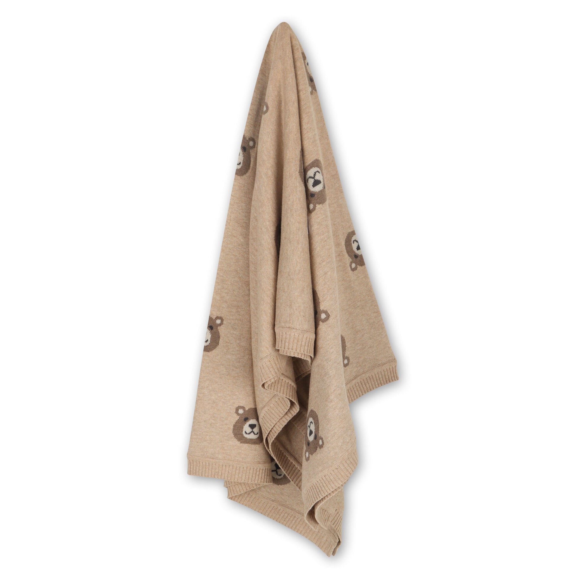 Bear - Organic Cotton Jacquard Sweater Knit Baby Blanket - Twinkle Twinkle Little One