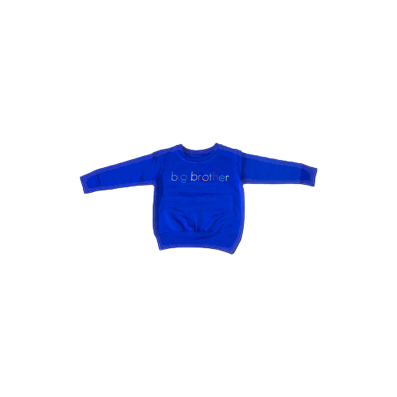 Big Brother Block Stitch Print Sweatshirt - Blue - Twinkle Twinkle Little One