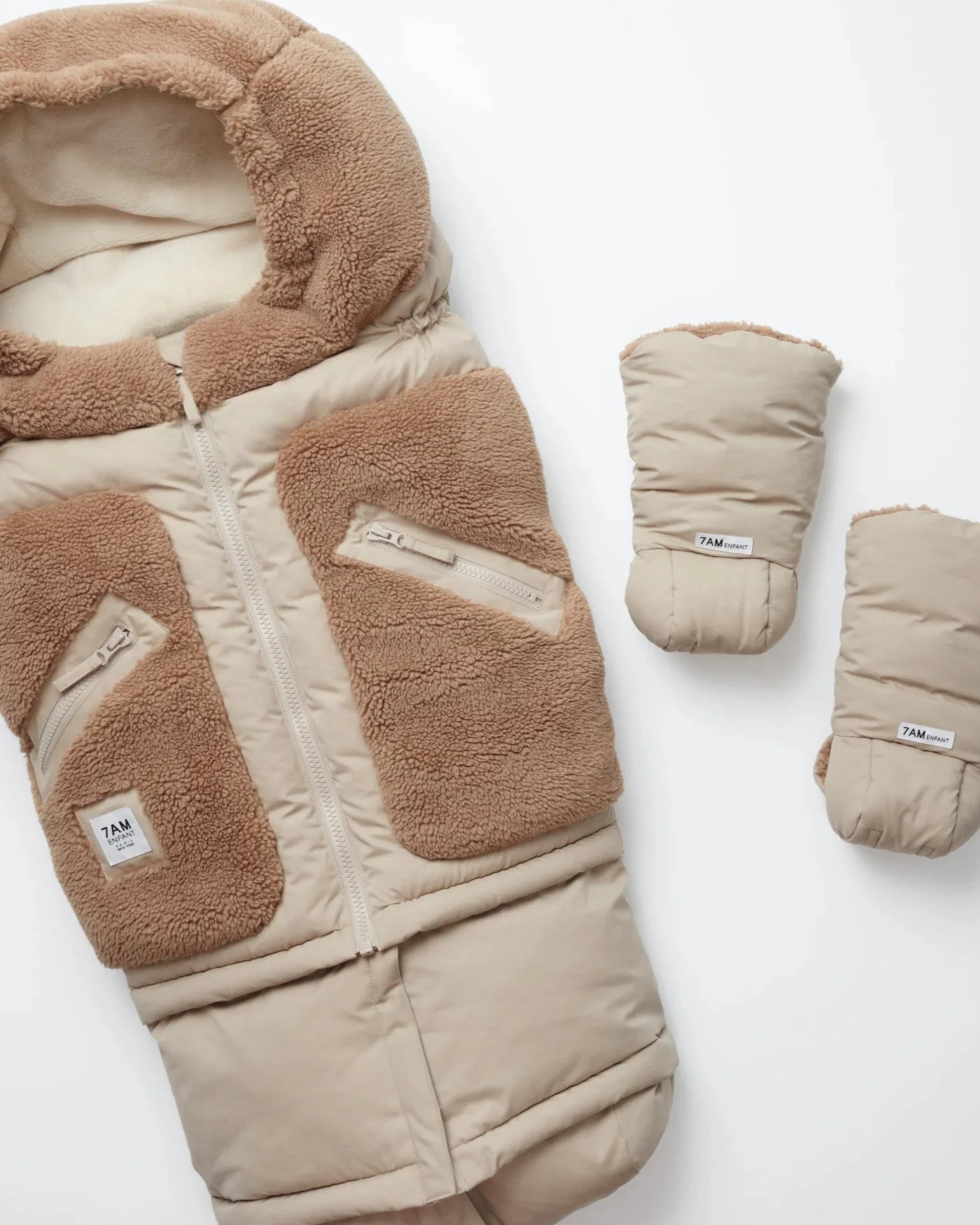 7 A.M. Enfant Warmmuffs - Cappuccino - Twinkle Twinkle Little One