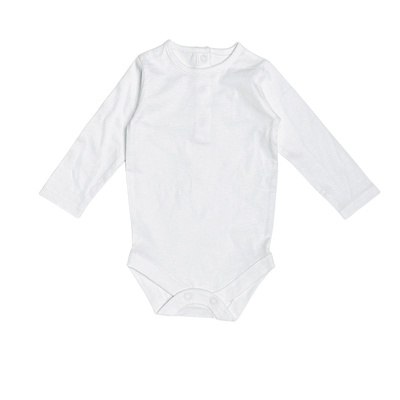 Basic Long Sleeve Baby Bodysuit (Organic Cotton) - Soft White