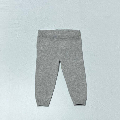 Milan Raglan Button Knit Baby Pullover Sweater & Pant Set - Grey Stripe - Twinkle Twinkle Little One