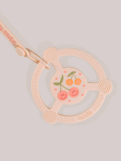 SILICONE TEETHER RING & DETACHABLE CLIP - CHERRY CUTE BY DOODLE BY MEG - Twinkle Twinkle Little One
