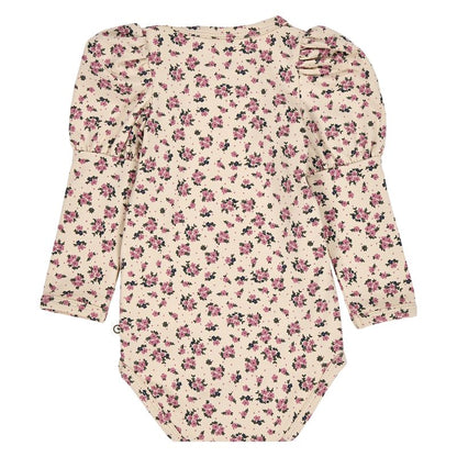 Zinna Floral Print Puff Sleeve Bodysuit - Twinkle Twinkle Little One