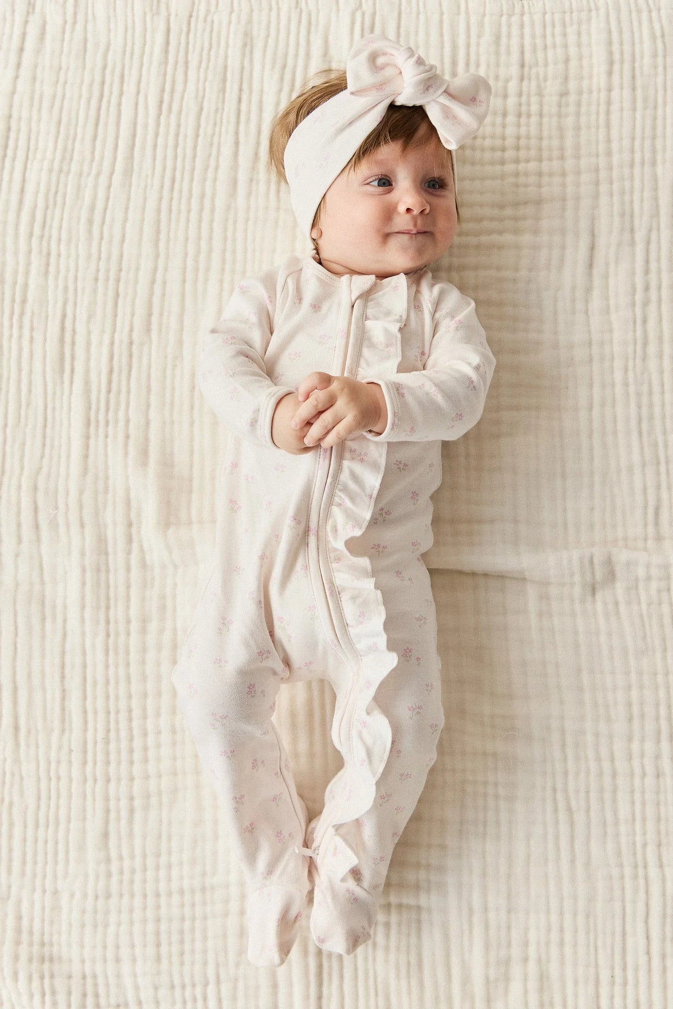 Organic Cotton Melanie Onepiece - Pauline Pink - Twinkle Twinkle Little One