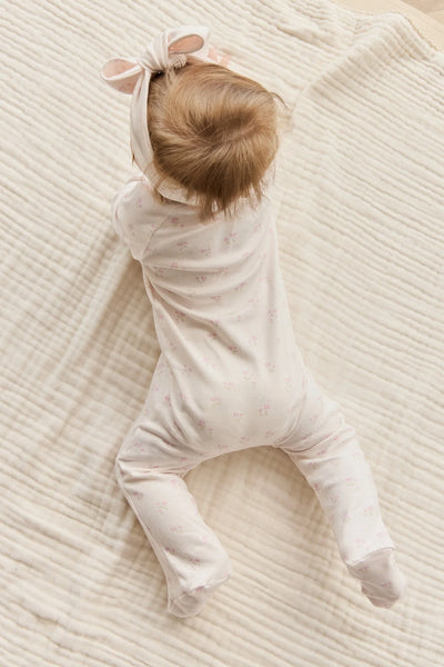 Organic Cotton Melanie Onepiece - Pauline Pink - Twinkle Twinkle Little One