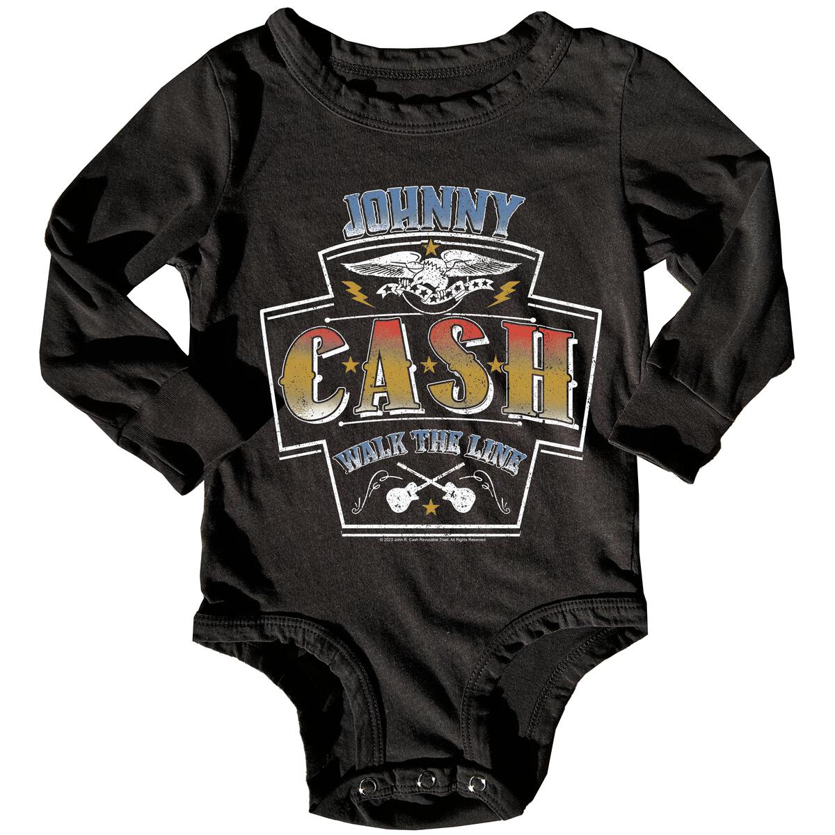 Rowdy Sprout Johnny Cash Organic Long Sleeve Onesie - Twinkle Twinkle Little One