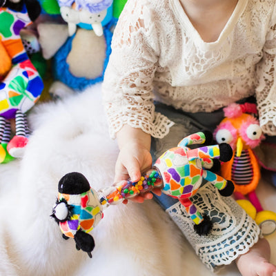 Jaffy the Fringe Footed Giraffe Hand Rattle Jingle Jangle Activity Toy - Twinkle Twinkle Little One