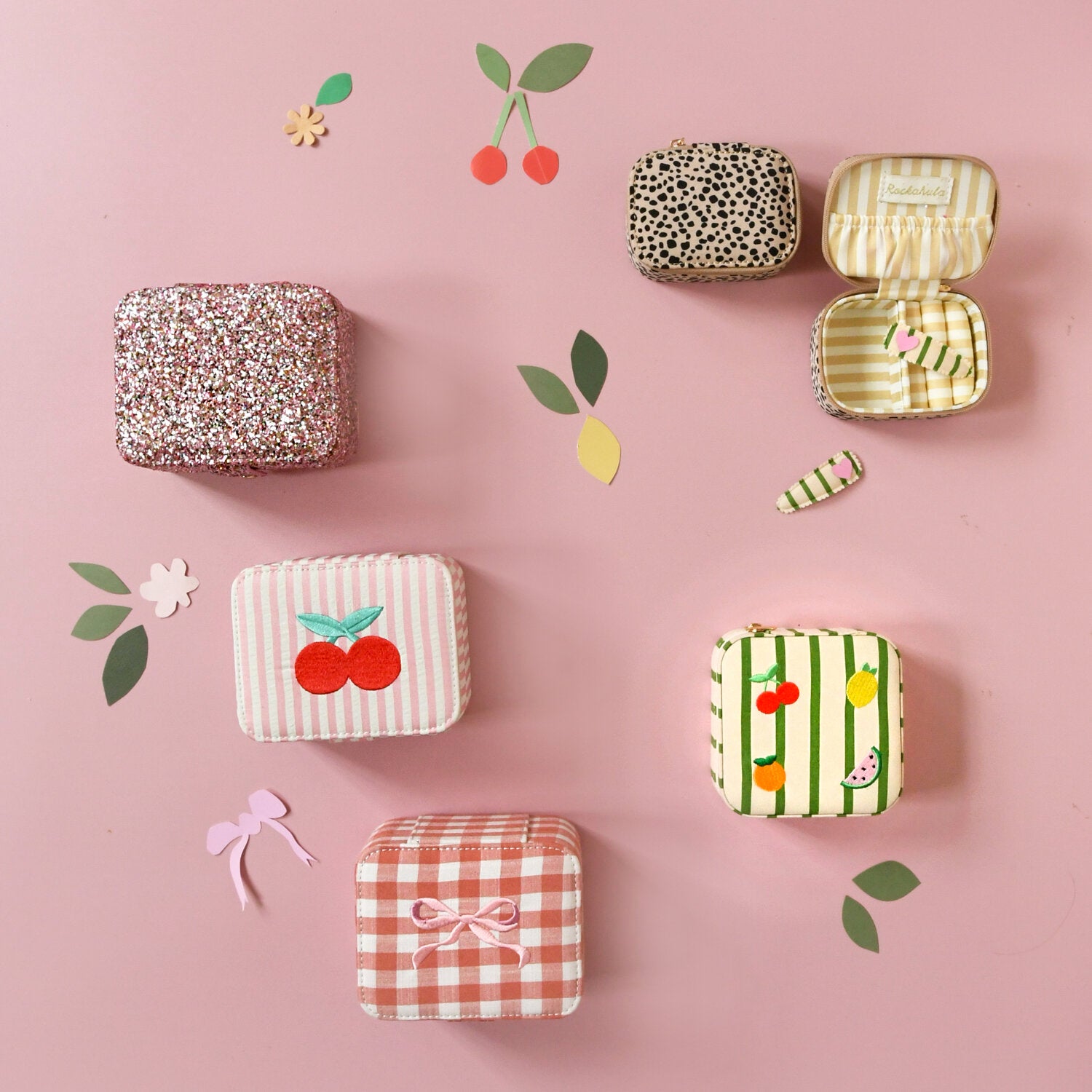 Stripy Cherry Jewelry Box