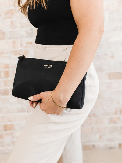 3-PIECE POUCH CLUTCH PURSE SET - BLACK - Twinkle Twinkle Little One