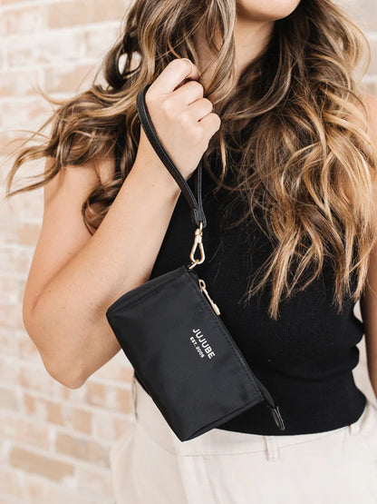 3-PIECE POUCH CLUTCH PURSE SET - BLACK - Twinkle Twinkle Little One