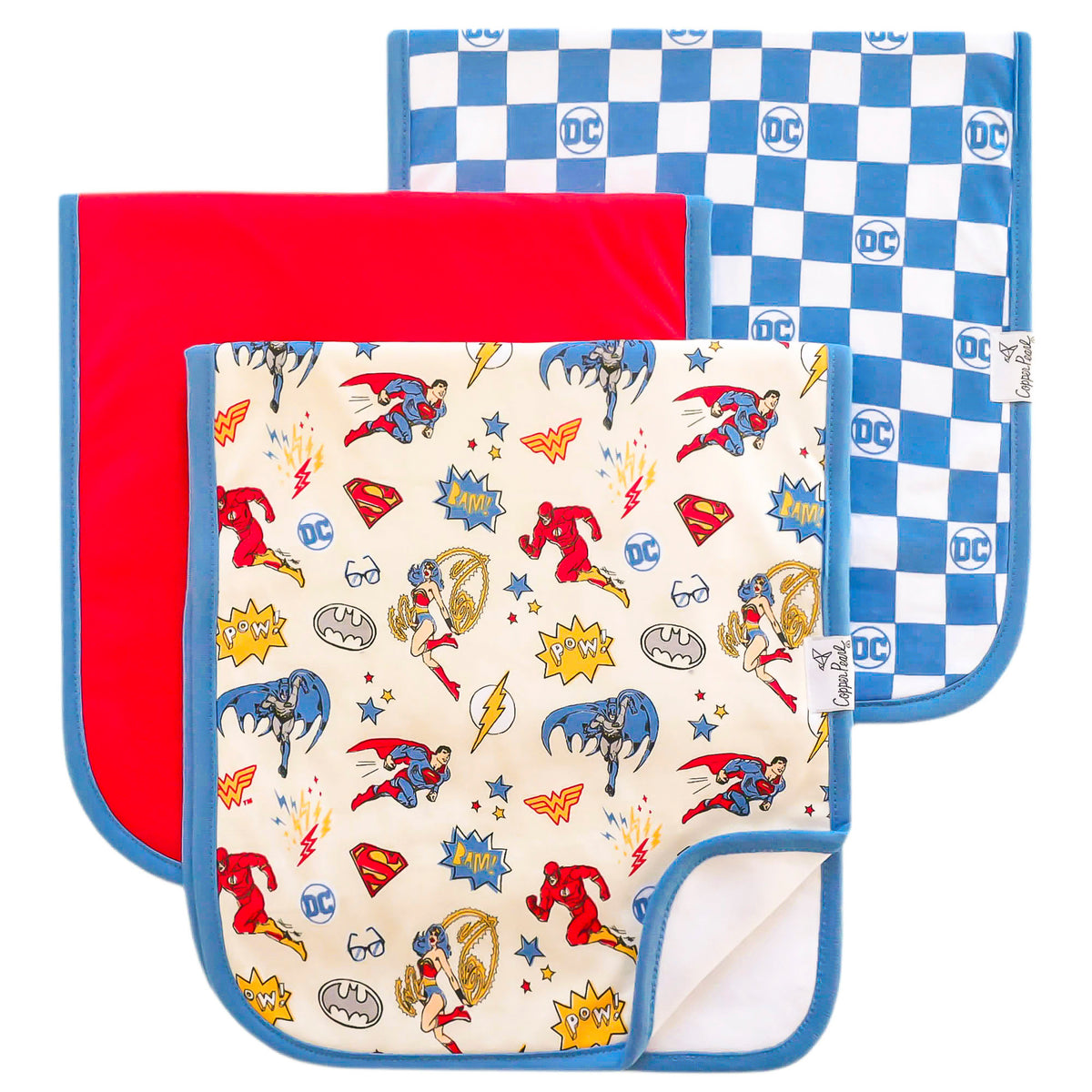 Justice League Premium Burp Cloths