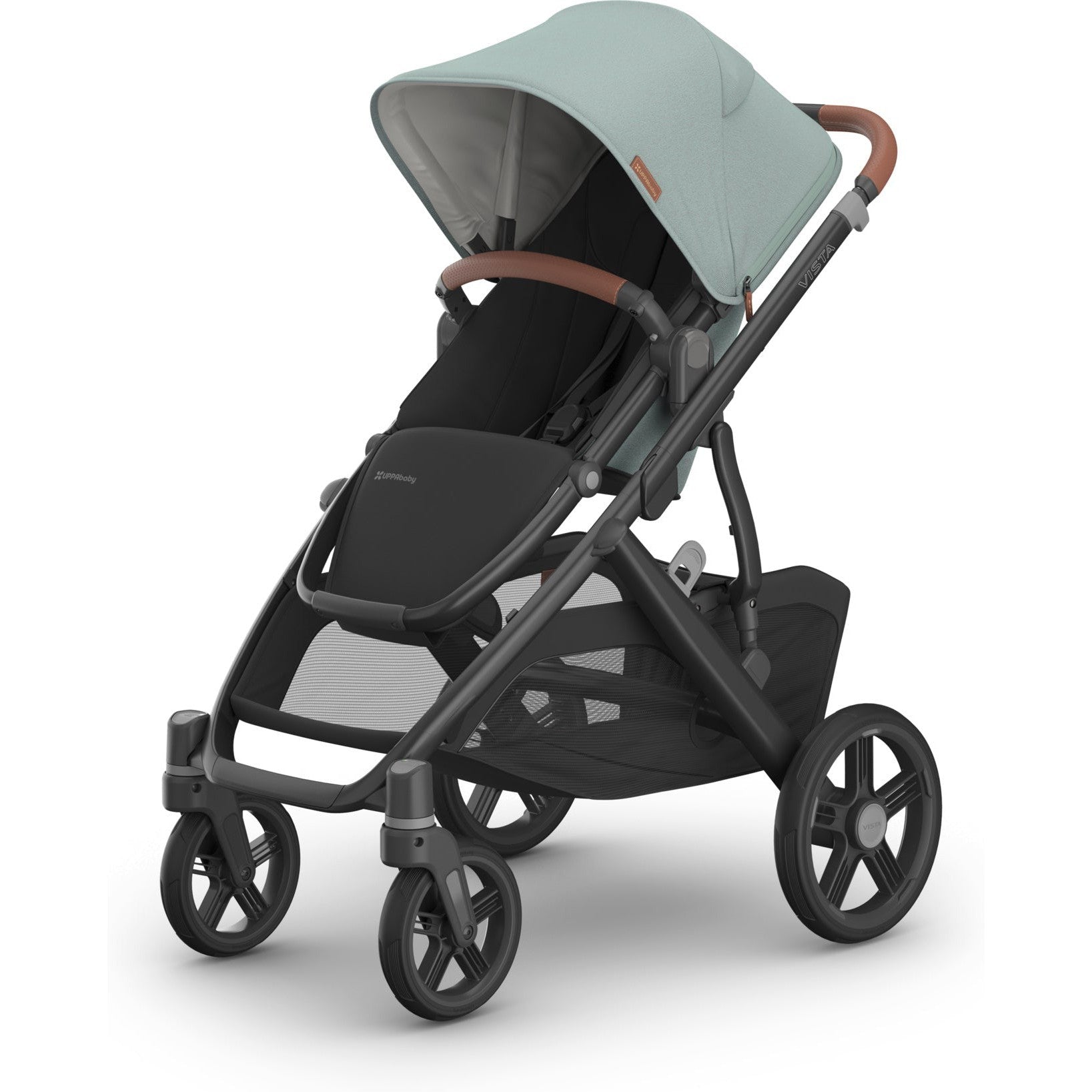 Buy kenzi-mystic-aqua-carbon-frame-saddle-leather UPPAbaby Vista V3 Stroller