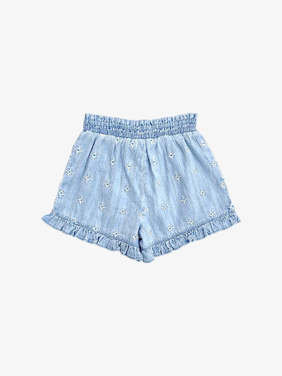 Dahlia Embroidered Denim Shorts