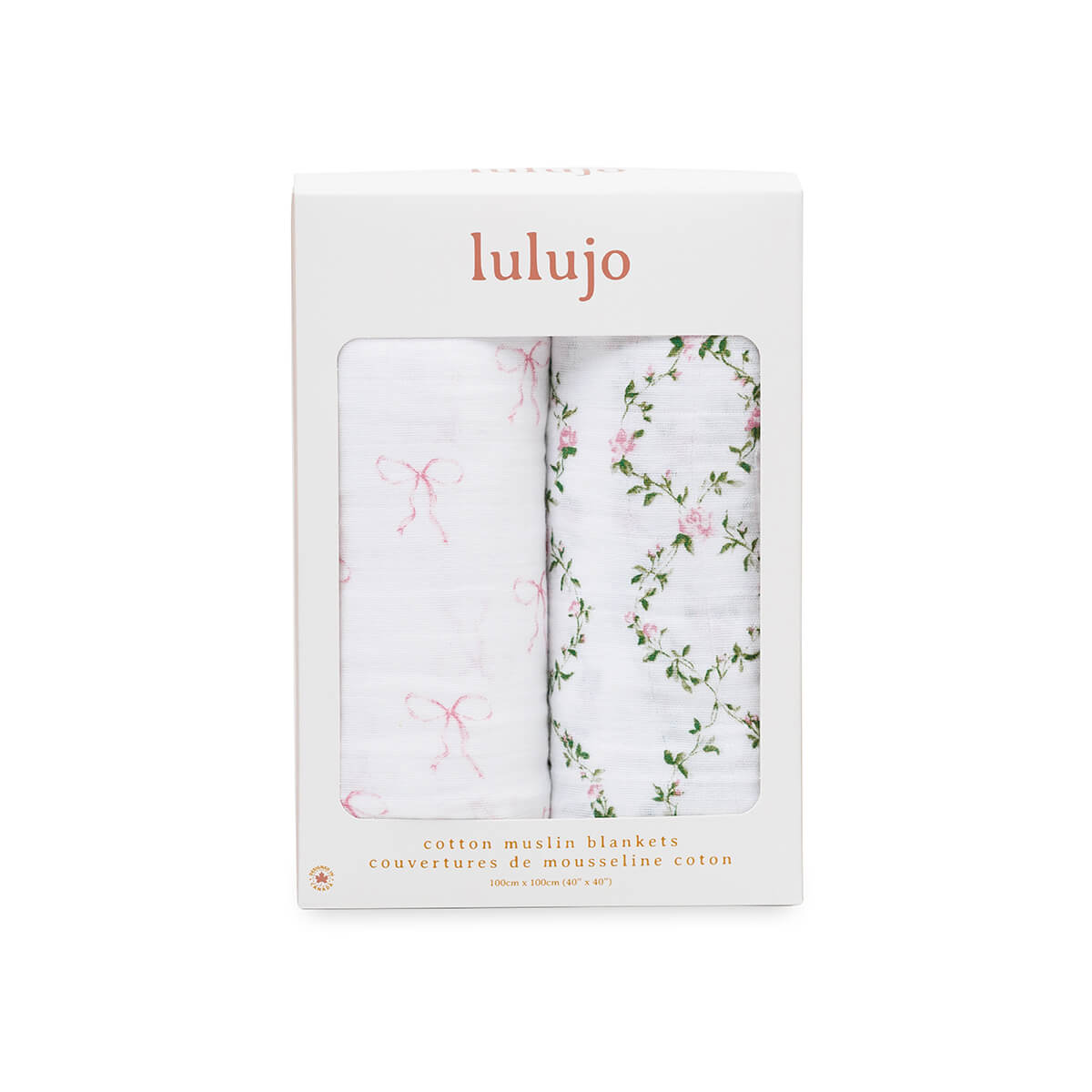 Lulujo Cotton Swaddles - Bows & Rose Trellis - Twinkle Twinkle Little One