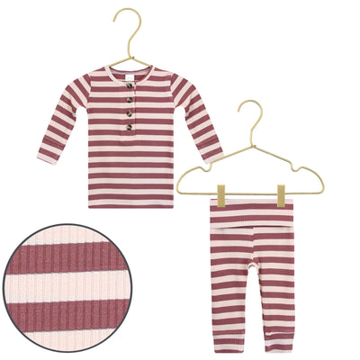 Lannie Ribbed Top, Bottom & Headband Set - Twinkle Twinkle Little One
