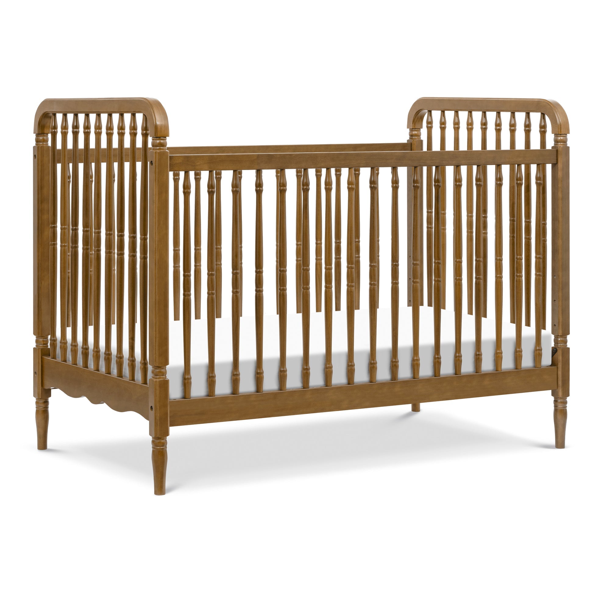 Buy natural-walnut Liberty 3-in-1 Convertible Spindle Crib w/Toddler Bed Conversion Kit