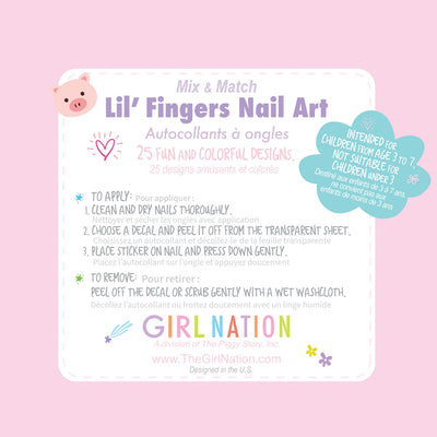 Lil' Fingers Nail Art - Animal Friends - Twinkle Twinkle Little One