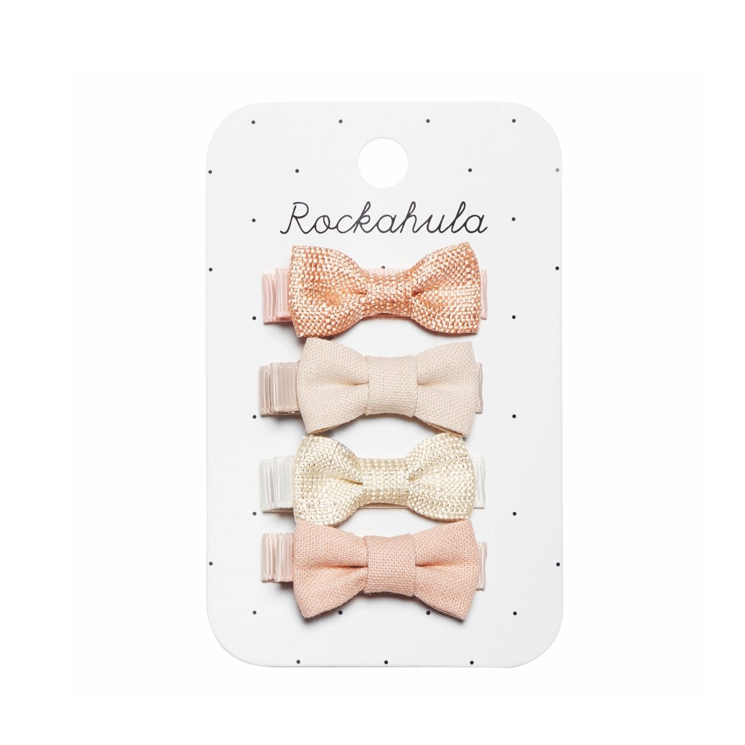 Linen Mini Bow Hair Clips