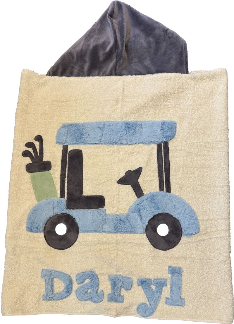 Little Boy Golfer Hooded Towel