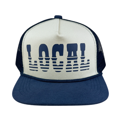 Tiny Whales Local Trucker Hat - Natural & Navy - Twinkle Twinkle Little One