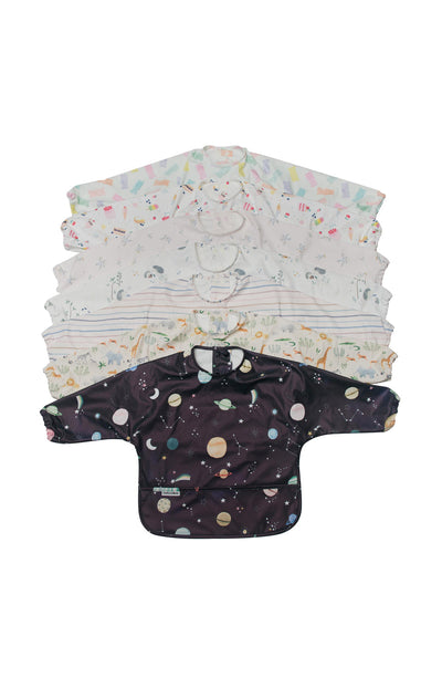 Long Sleeve Waterproof Bib - Planets - Twinkle Twinkle Little One