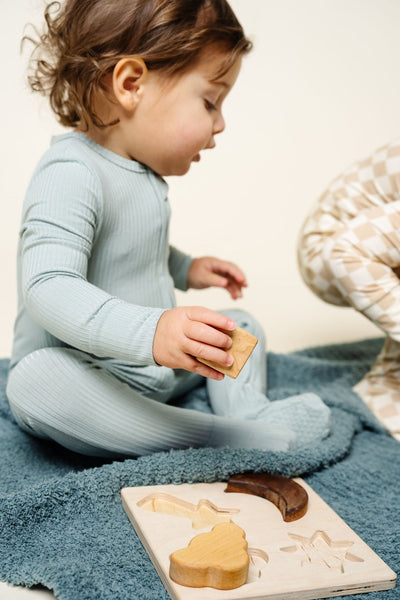 Lou Lou & Company Bailey Ribbed Footie - Twinkle Twinkle Little One