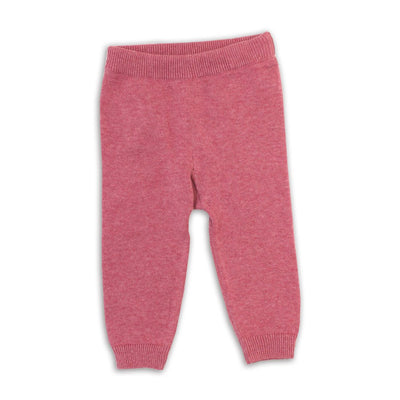 Love Embroidered Chunky Knit Baby Pullover Sweater & Pant Set - Blush Pink & Berry - Twinkle Twinkle Little One