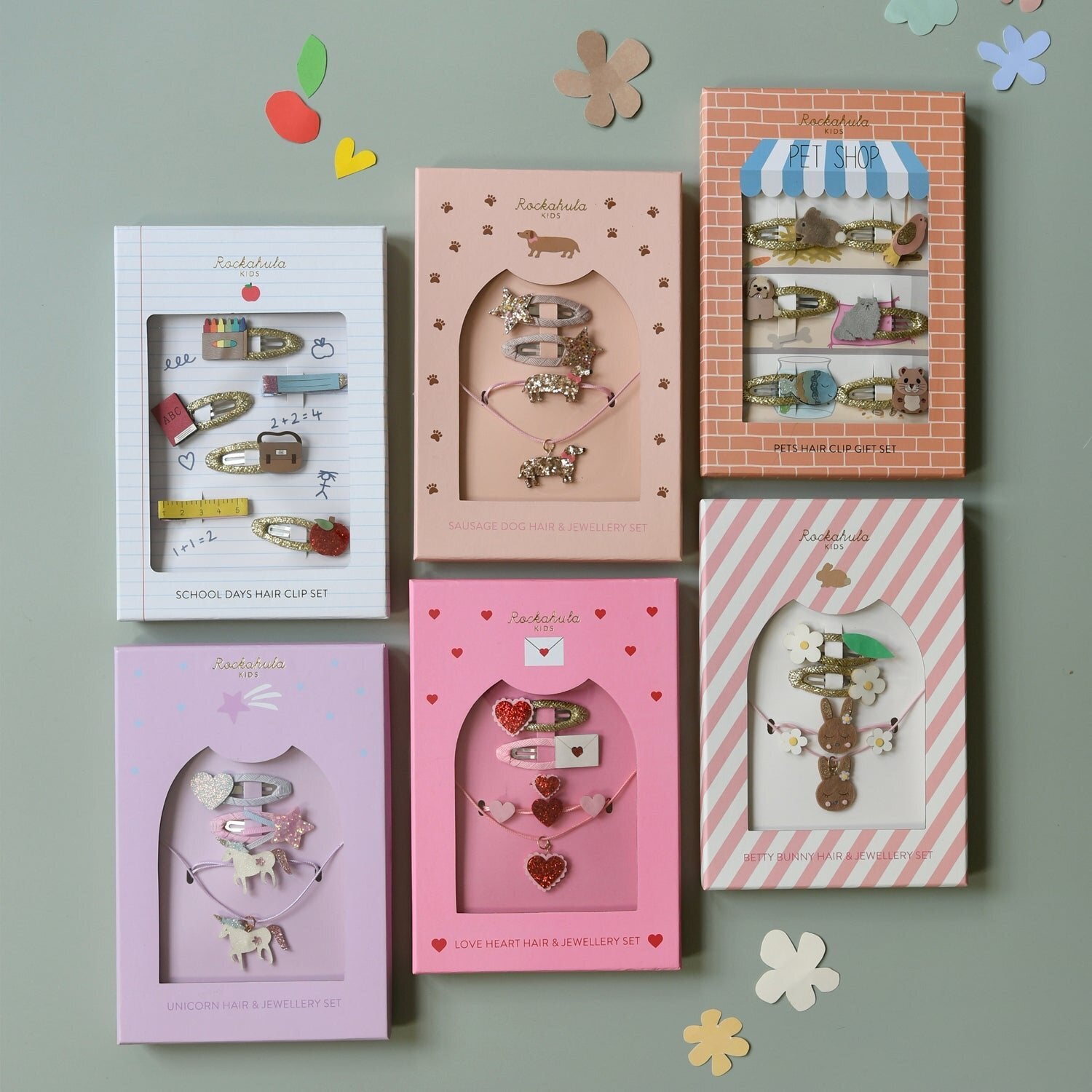 Love Hearts Hair and Jewelry Set