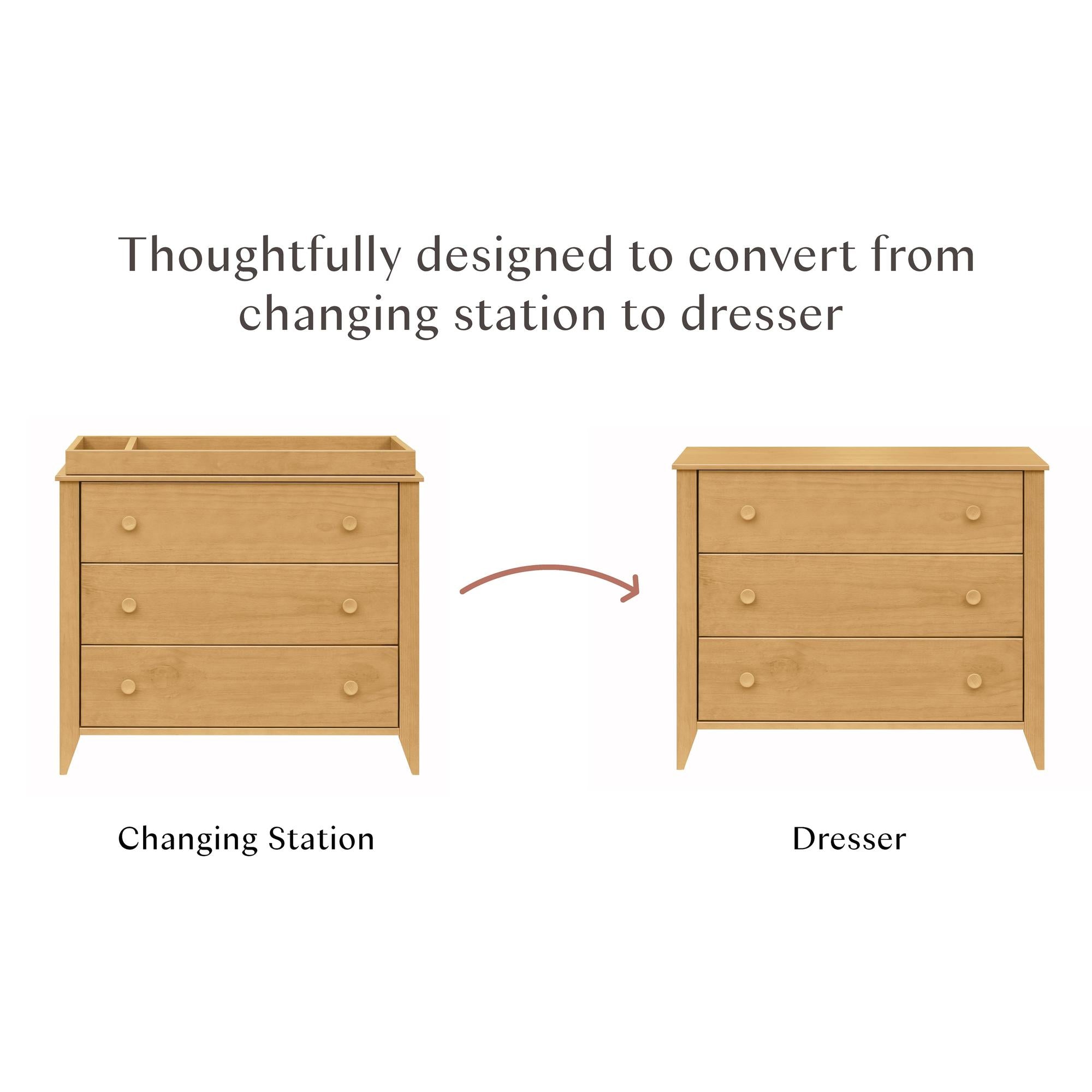 Babyletto Sprout 3-Drawer Changer Dresser with Removable Changing Tray