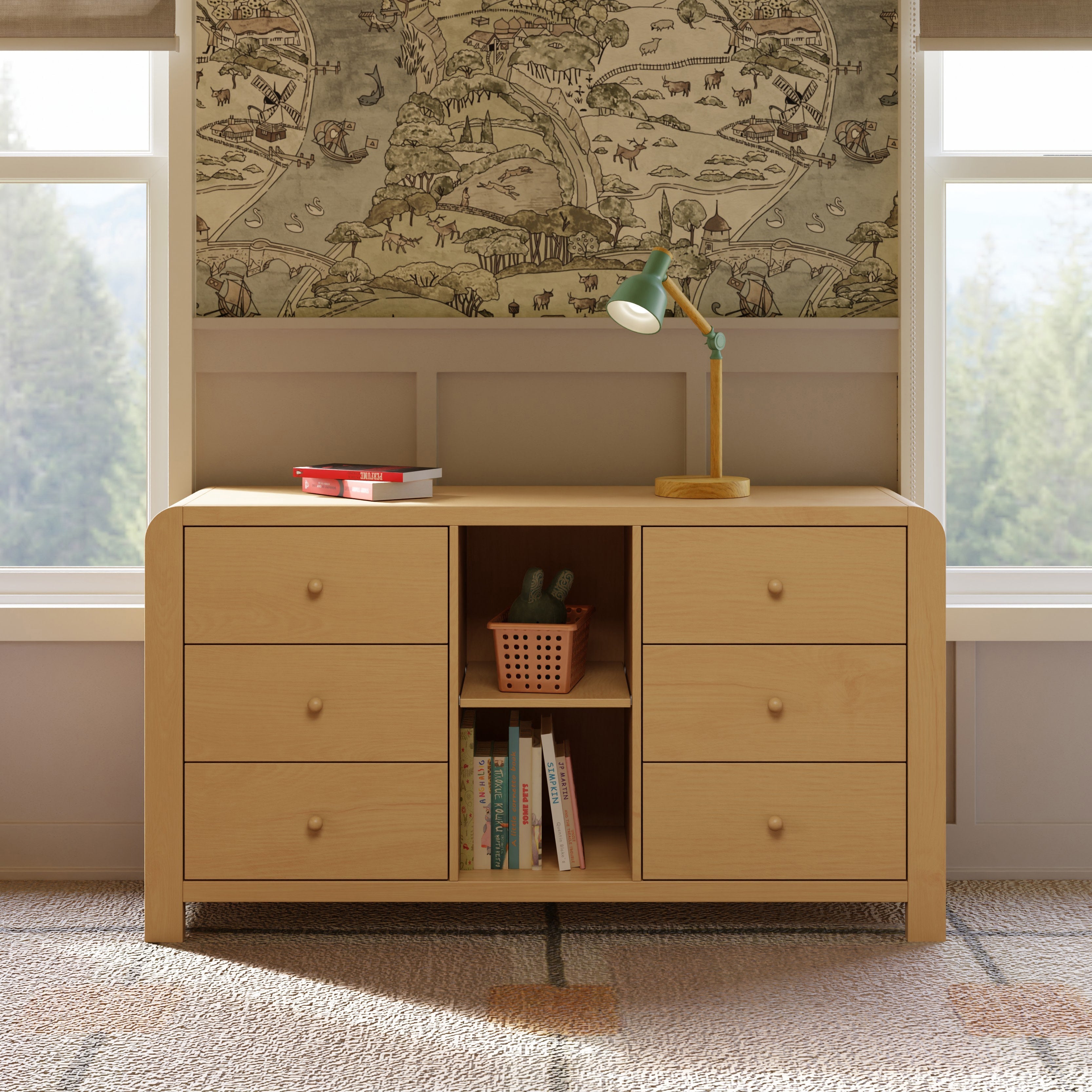 Babyletto TipToe 6-Drawer Extra Wide Dresser with Cubbies (62")