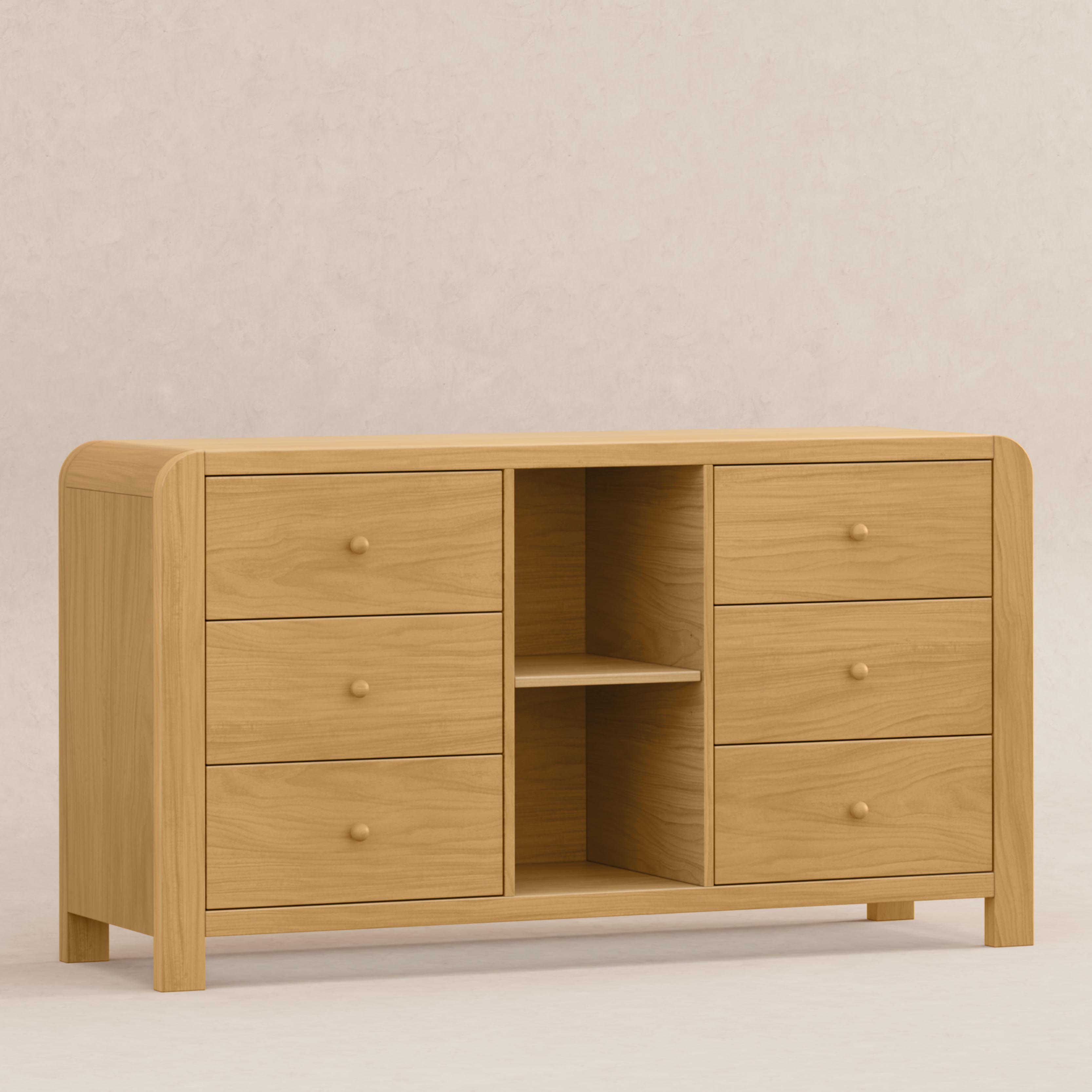 Babyletto TipToe 6-Drawer Extra Wide Dresser with Cubbies (62")