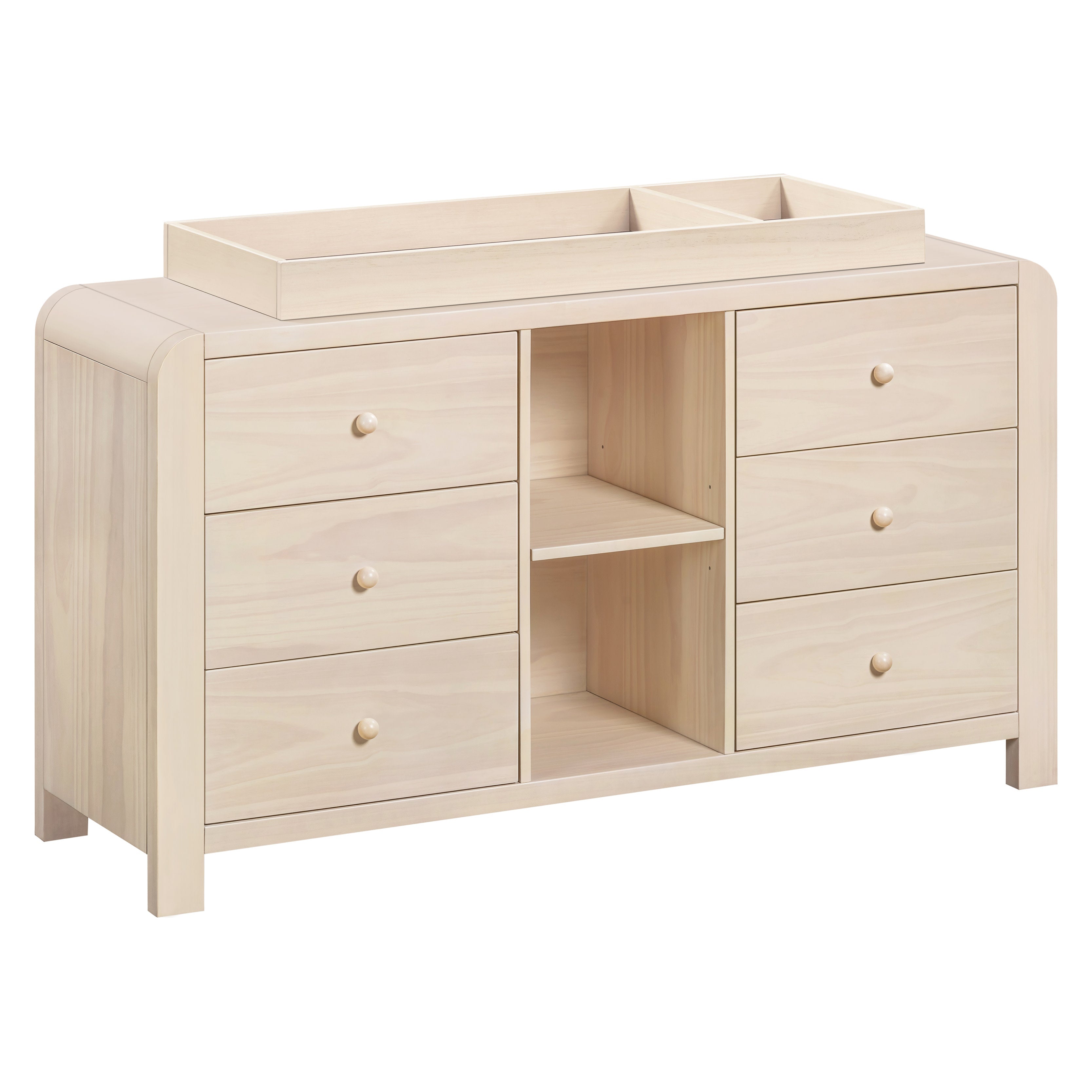 Babyletto TipToe 6-Drawer Extra Wide Dresser with Cubbies (62")
