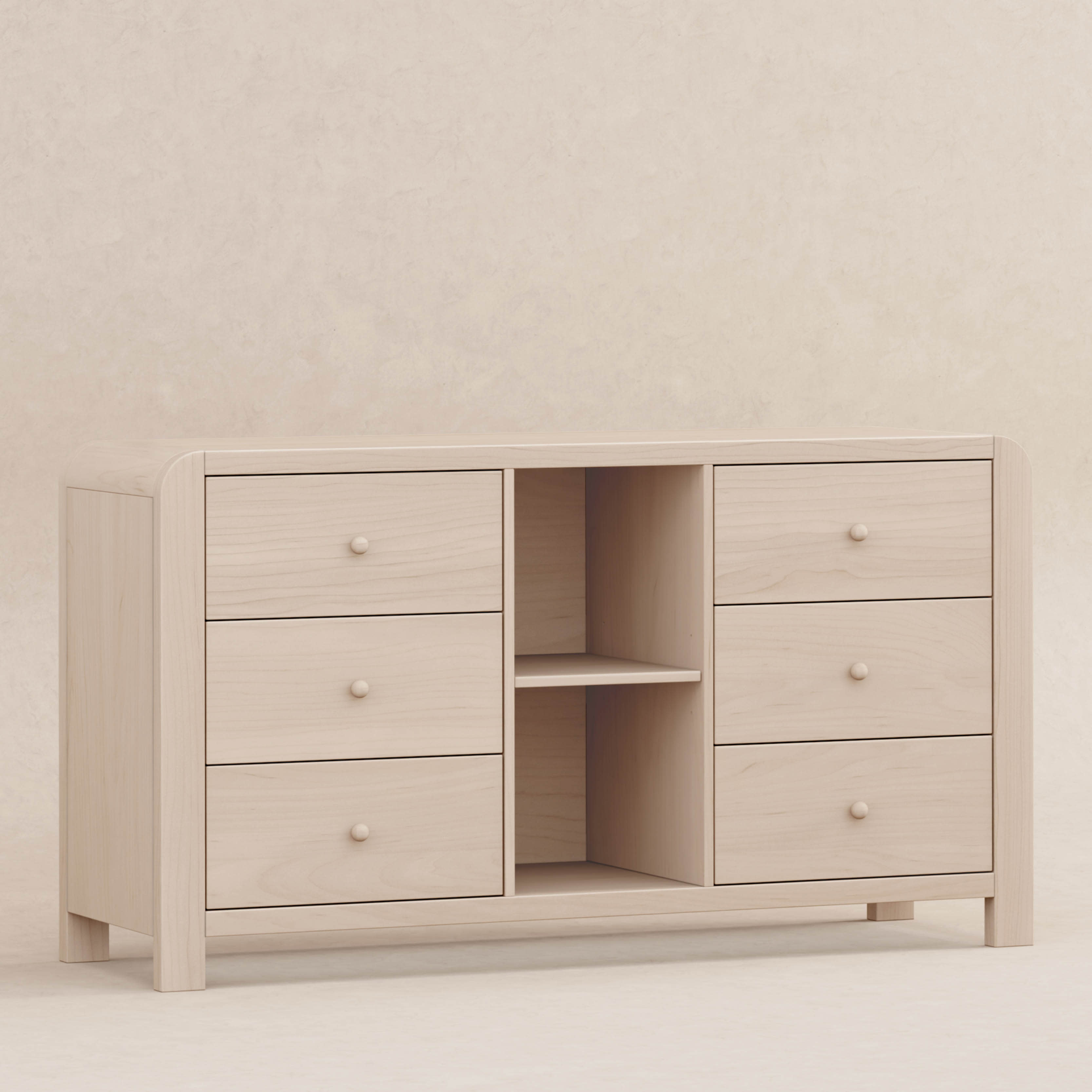 Babyletto TipToe 6-Drawer Extra Wide Dresser with Cubbies (62")