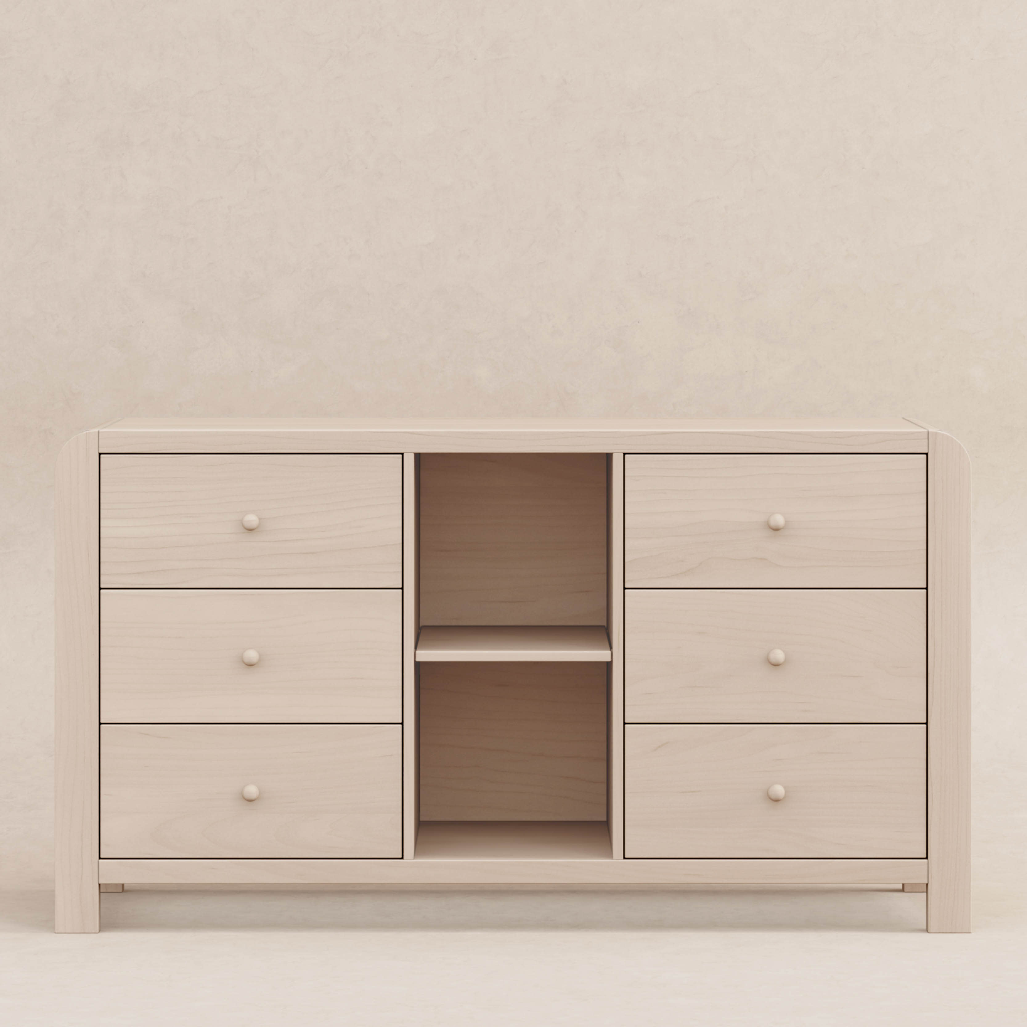 Babyletto TipToe 6-Drawer Extra Wide Dresser with Cubbies (62")