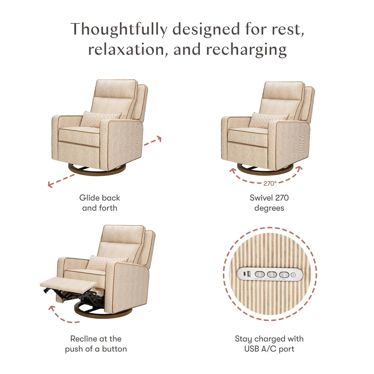 Nate Berkus x Babyletto Sigi Pro Power Recliner