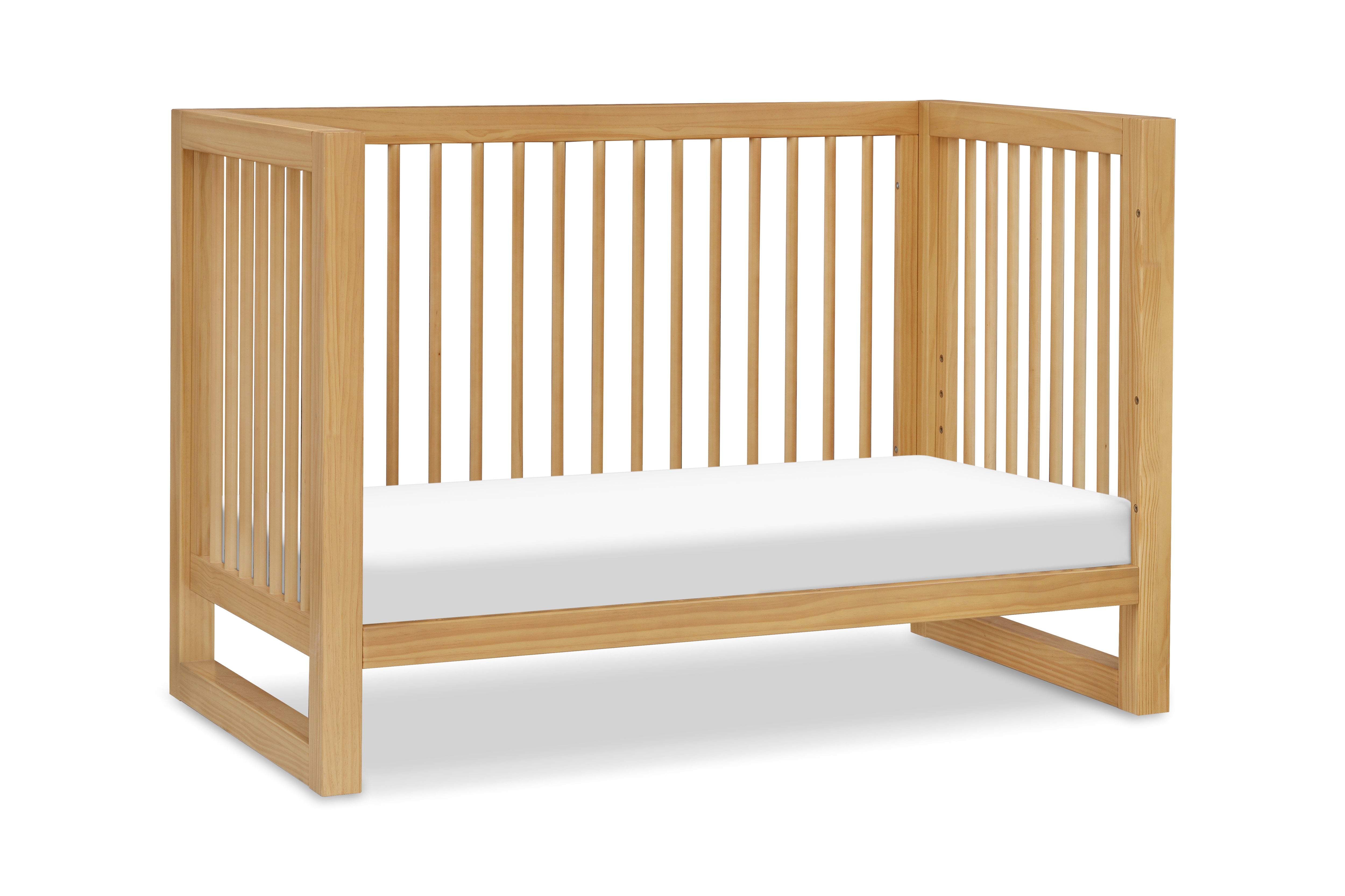 Nantucket 3-in-1 Convertible Crib with Toddler Bed Conversion Kit - Honey - Twinkle Twinkle Little One