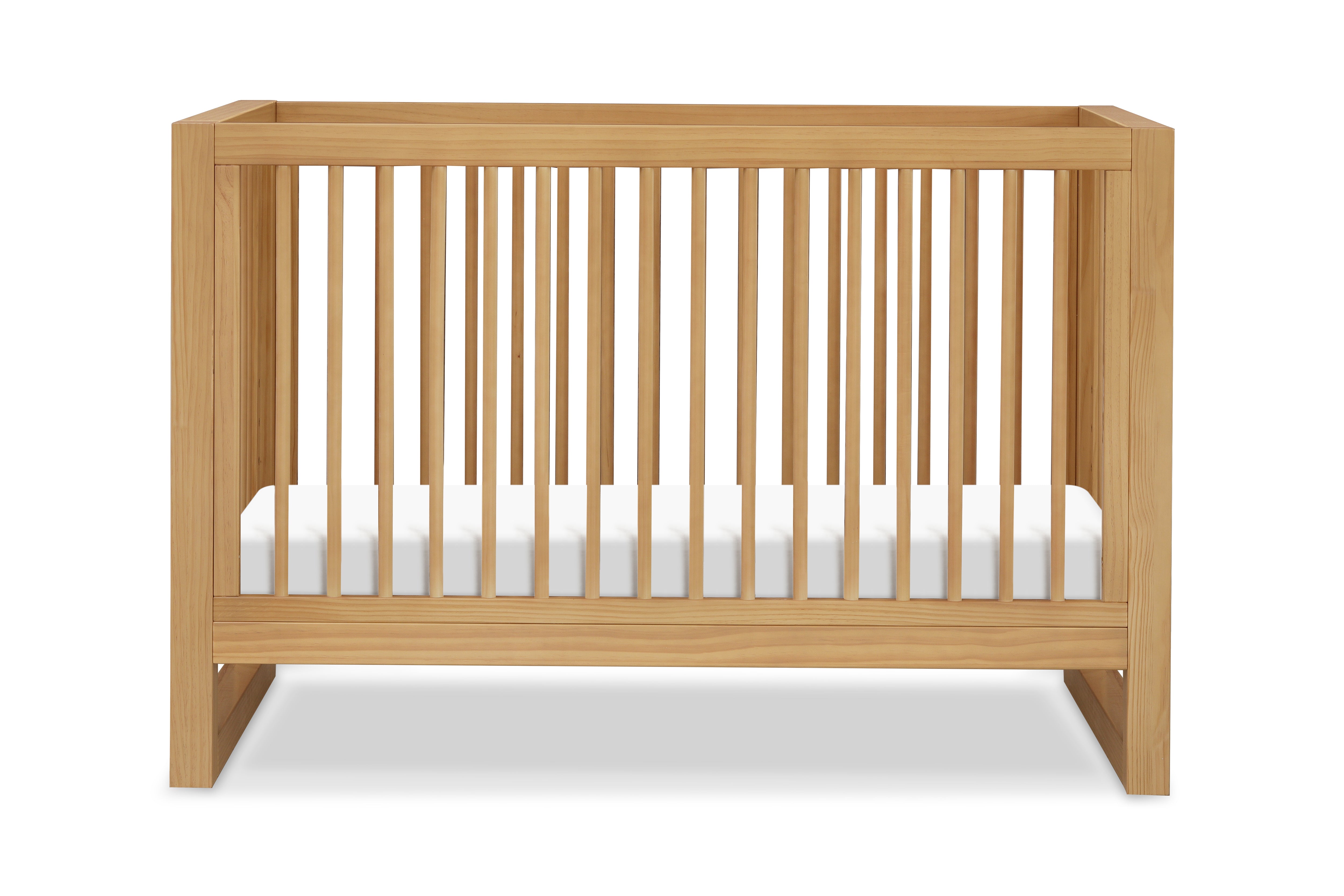 Nantucket 3-in-1 Convertible Crib with Toddler Bed Conversion Kit - Honey - Twinkle Twinkle Little One