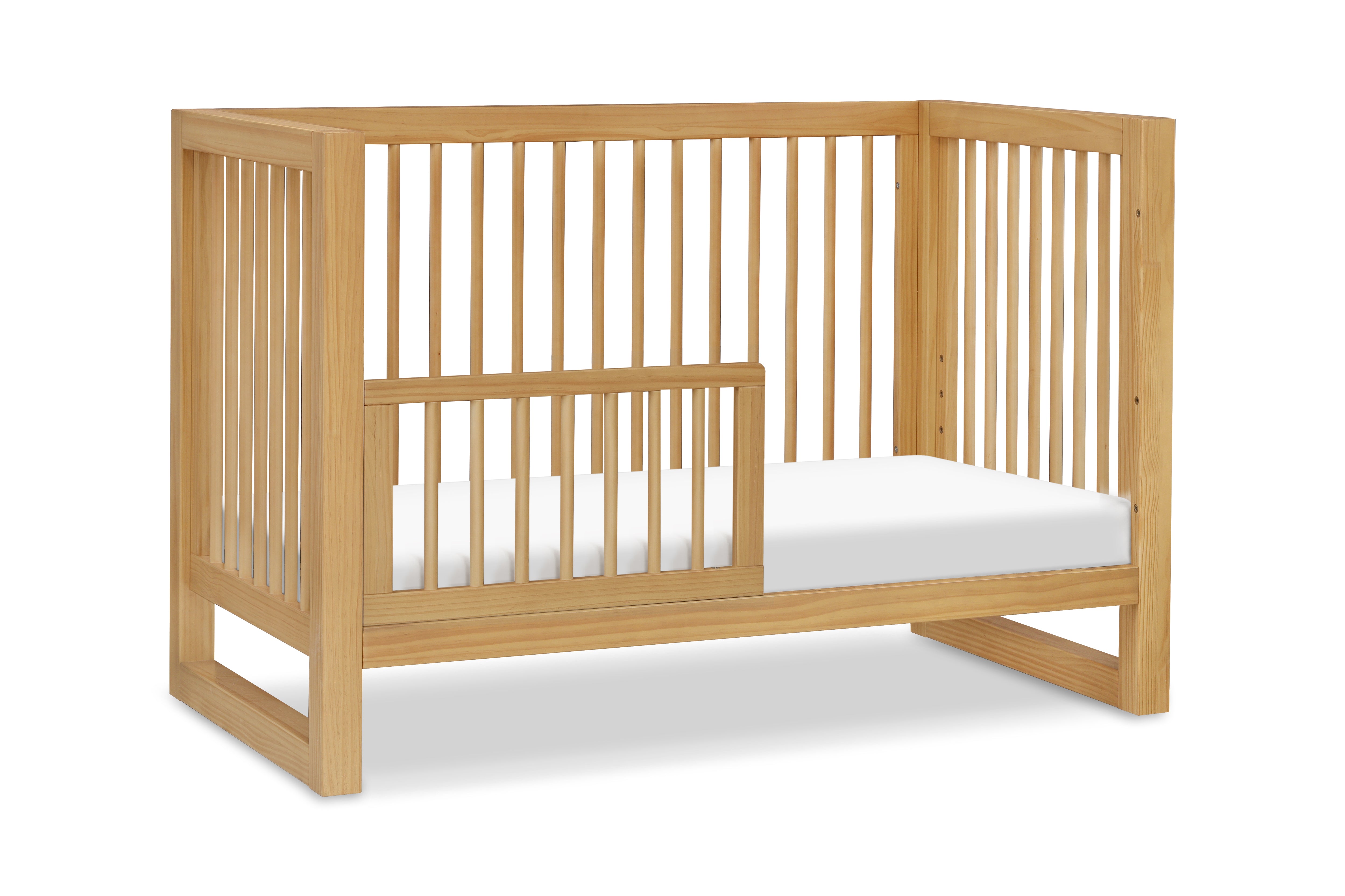 Nantucket 3-in-1 Convertible Crib with Toddler Bed Conversion Kit - Honey - Twinkle Twinkle Little One