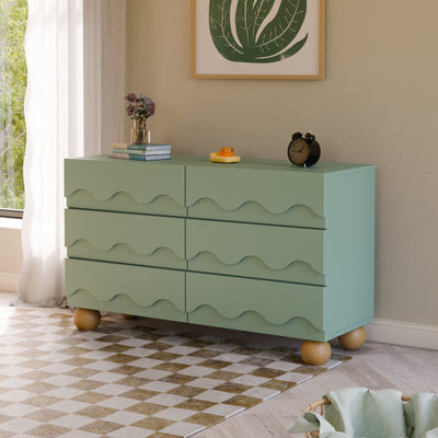 Babyletto Lido Wave 6-Drawer Wide Dresser (56")